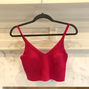 Free People pink cropped tank